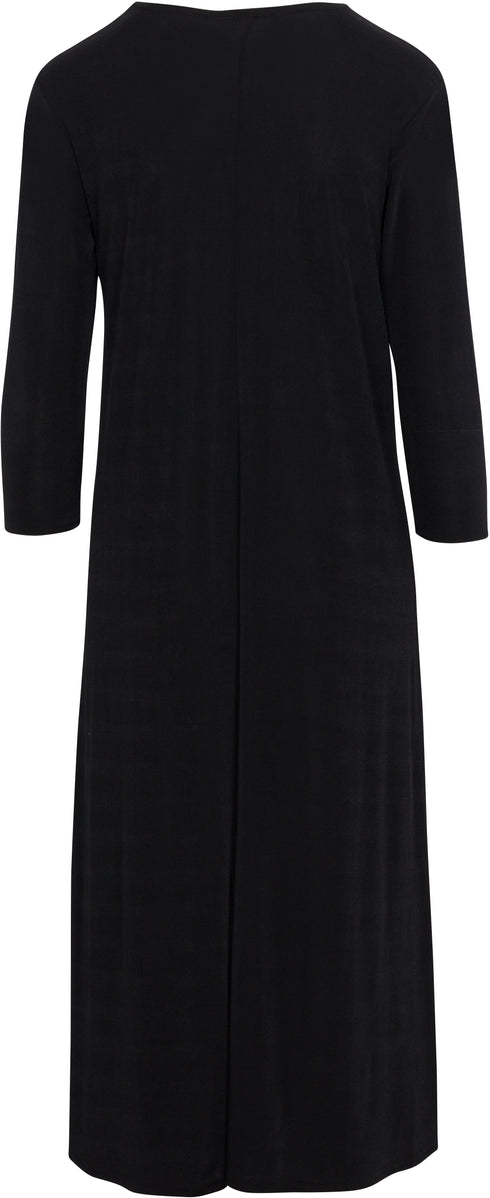 3/4 Sleeve Black Dress